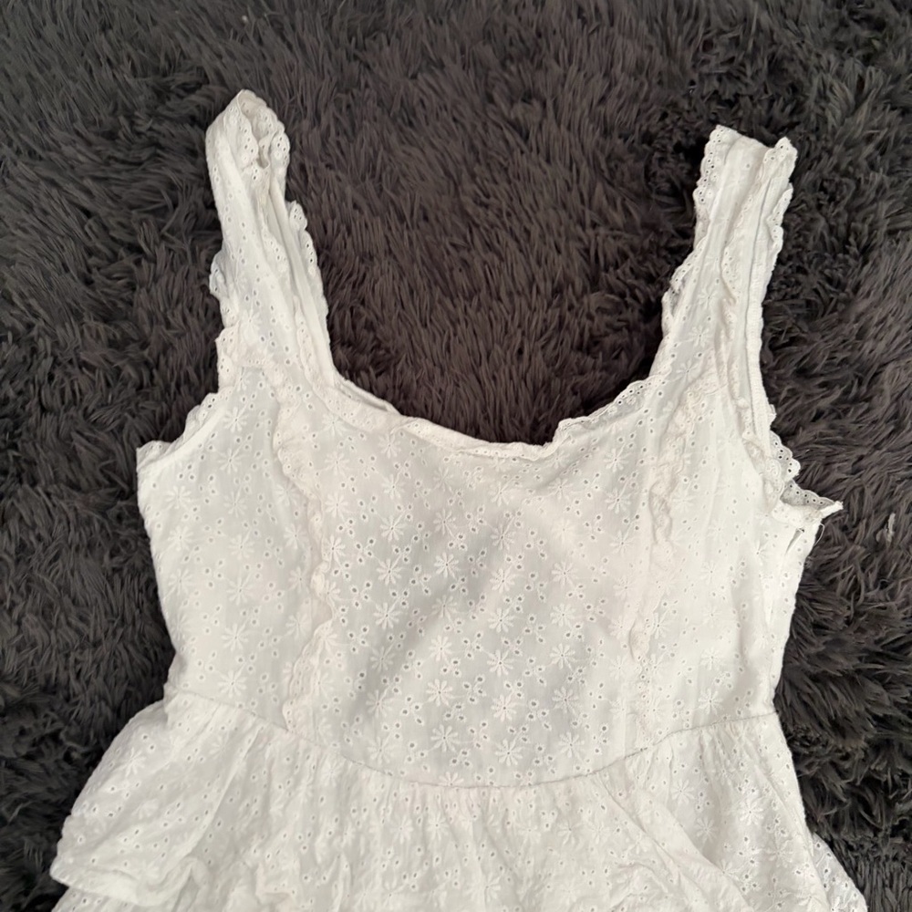 Altar'd State Ivory boho bohemian senior pictures preppy mini Lace Dress large - Picture 3 of 14